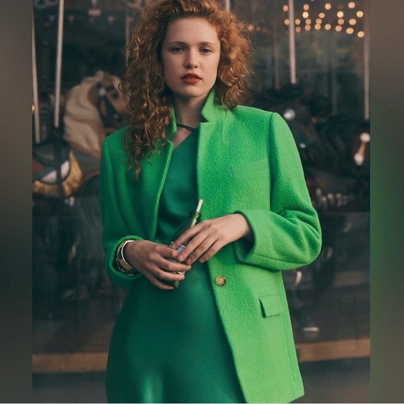 NEW! Green Italian Wool Coat! - Picture 1 of 11